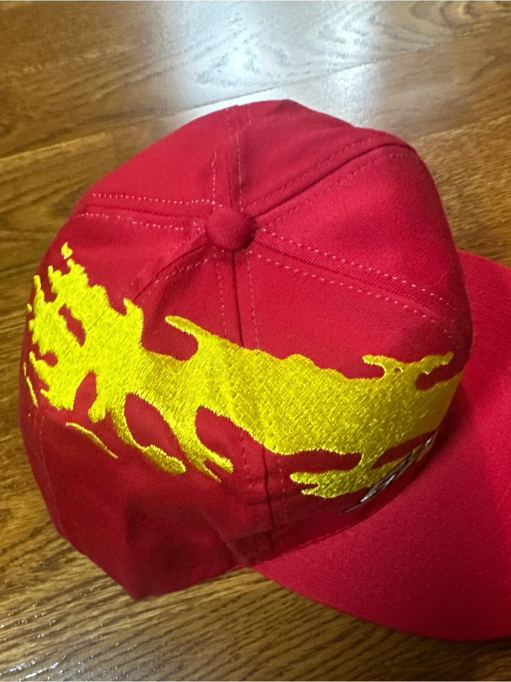 Vintage Snap On Racing Hat Cap Snap Back Yellow NASCAR Racing Mens 90s NWOT